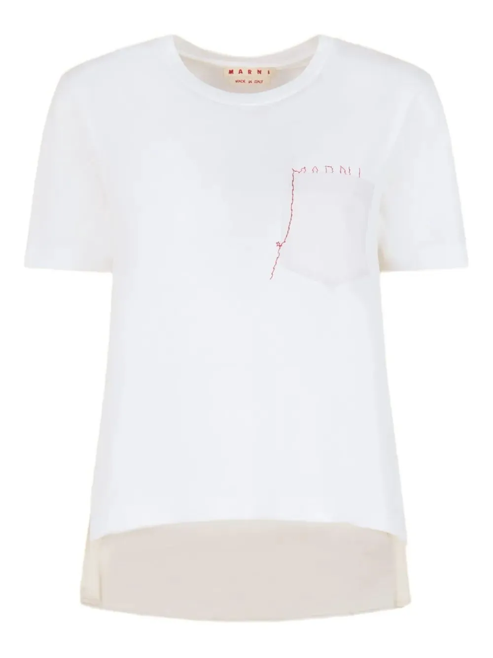 COTTON T-SHIRT WITH EMBROIDERED MARNI LOGO sold by Lord & Taylor