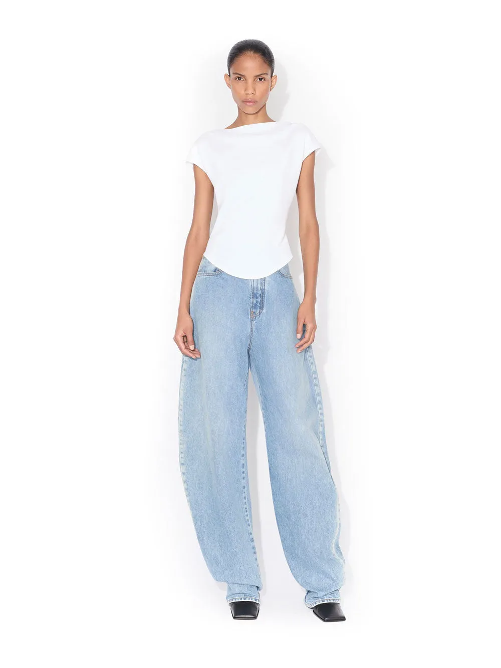 CAP COTTON FITTED T-SHIRT sold by Lord & Taylor product image thumbnail 2