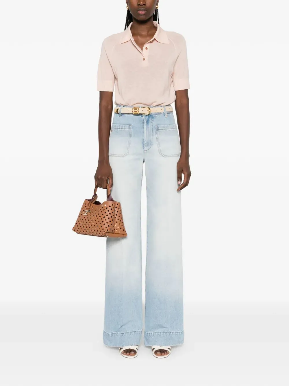 LIGHTWEIGHT FINE GUAGE KNITTED POLO TOP sold by Lord & Taylor product image thumbnail 5