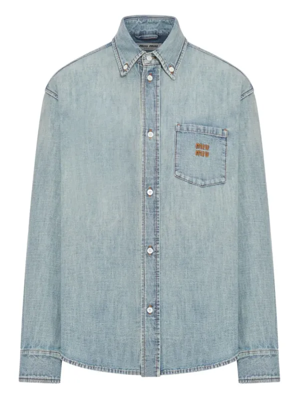CHAMBRAY DENIM SHIRT made by Miu Miu
