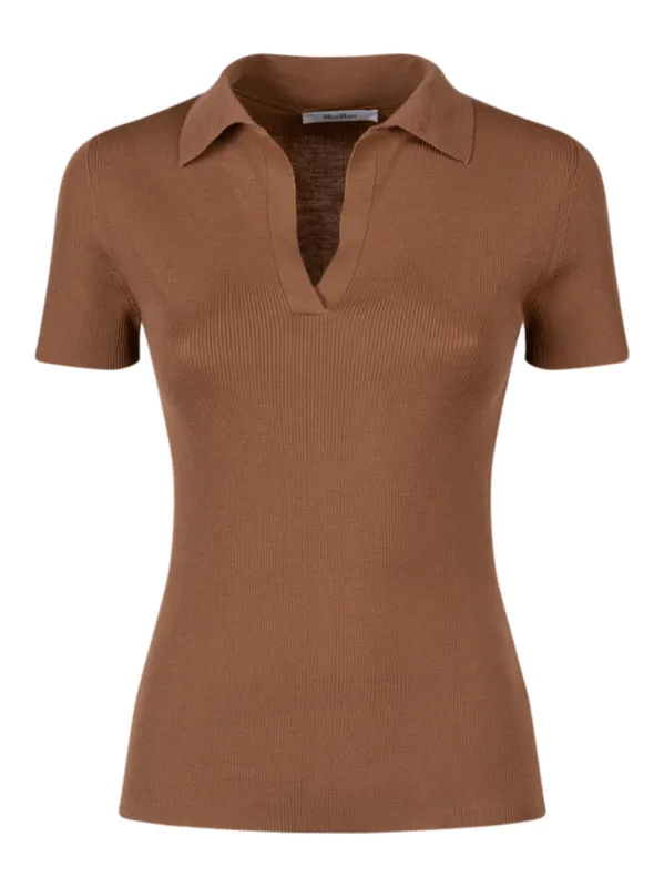 RIB-KNIT WOOL POLO SHIRT made by MaxMara
