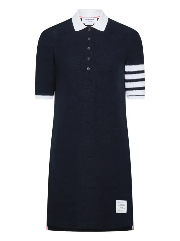4-BAR COTTON PIQUÉ POLO DRESS made by Thom Browne