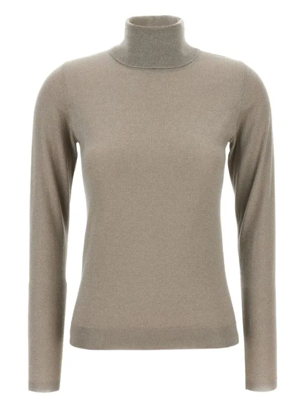 SPARKLING CASHMERE AND SILK LIGHTWEIGHT TURTLENECK SWEATER made by Brunello Cucinelli