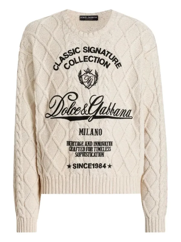 OVERSIZED PULLOVER WITH INTERWOVEN PATTERN made by Dolce & Gabanna
