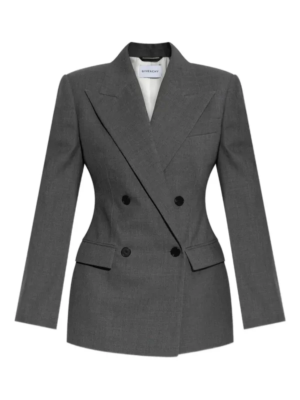 DOUBLE-BREASTED WOOL STRUCTURED JACKET made by Givenchy