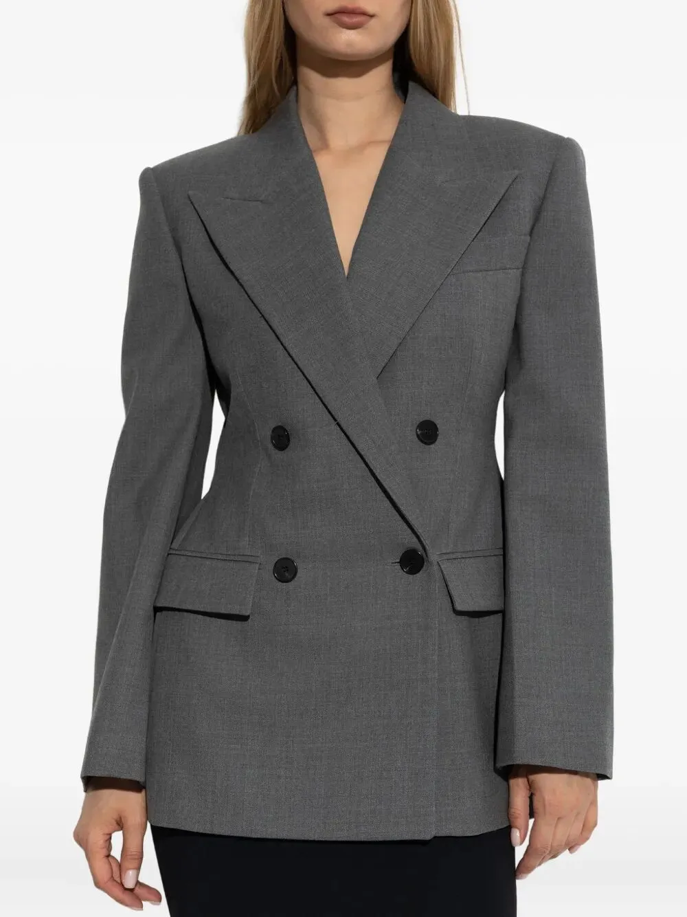 DOUBLE-BREASTED WOOL STRUCTURED JACKET sold by Lord & Taylor product image thumbnail 3