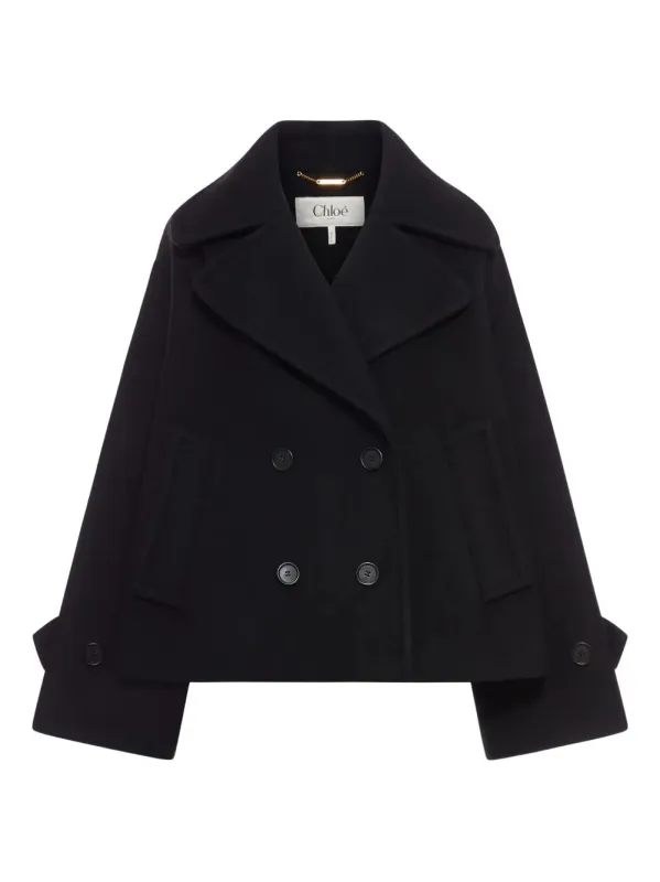 OVERSIZED WOOL SHORT COAT made by Chloe