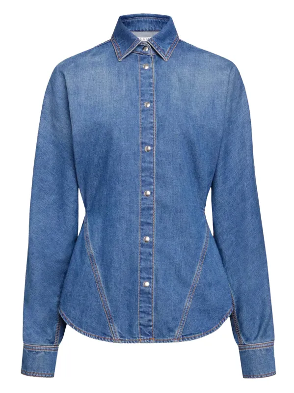 ROUND DENIM SHIRT made by Alaia