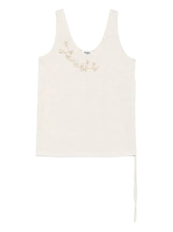 EMBELLISHED TANK TOP made by Fendi