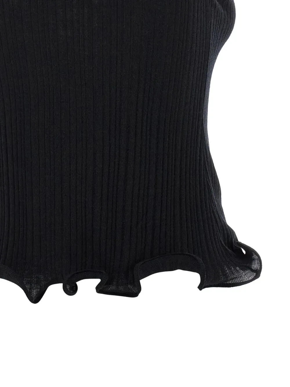 HIGH NECK FITTED SLEEVELESS TOP WITH RUFFLES sold by Lord & Taylor product image thumbnail 3