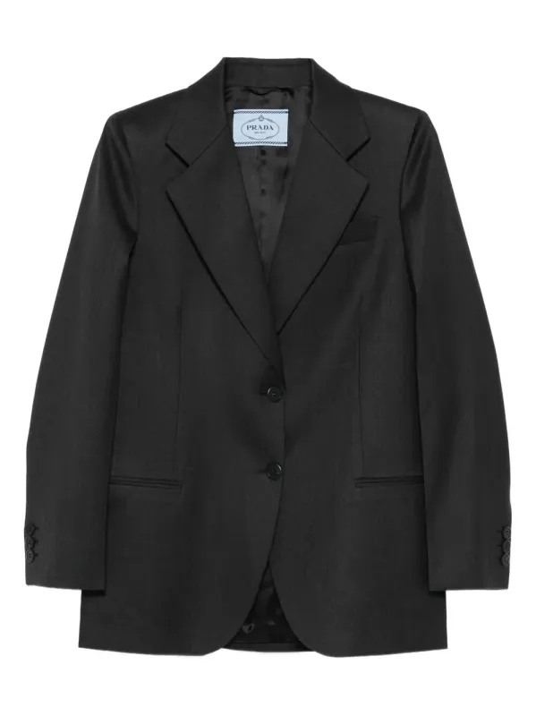 NOTCHED-LAPELS WOOL BLAZER made by Prada