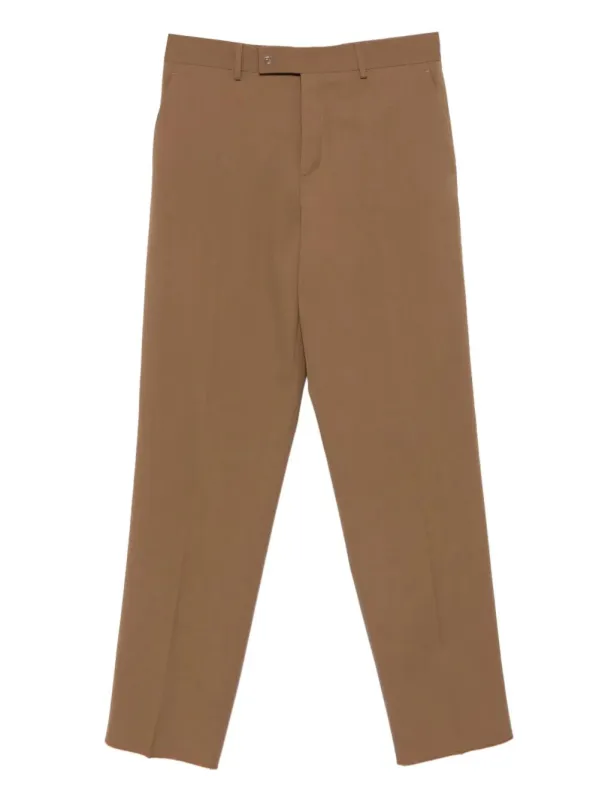 RUST WOOL CIGARETTE TROUSERS made by Fendi