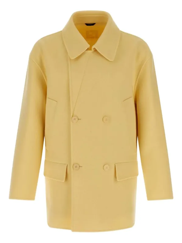 WOOL DOUBLE-BREASTED PEA COAT made by Fendi