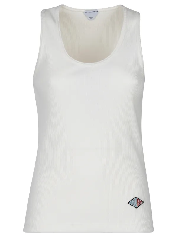 COMPACT COTTON RIBBED JERSEY TANK TOP made by Bottega Veneta