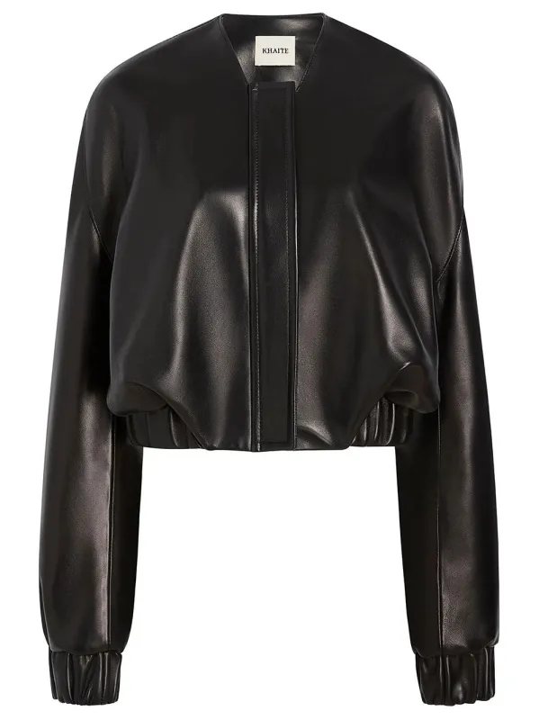 CORDAN LEATHER BOMBER JACKET made by KHAITE