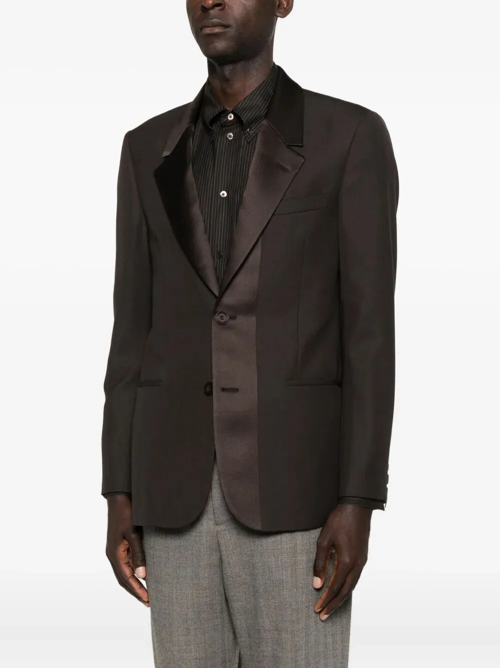 SINGLE-BREASTED WOOL CRÊPE TAILORED BLAZER sold by Lord & Taylor product image thumbnail 4