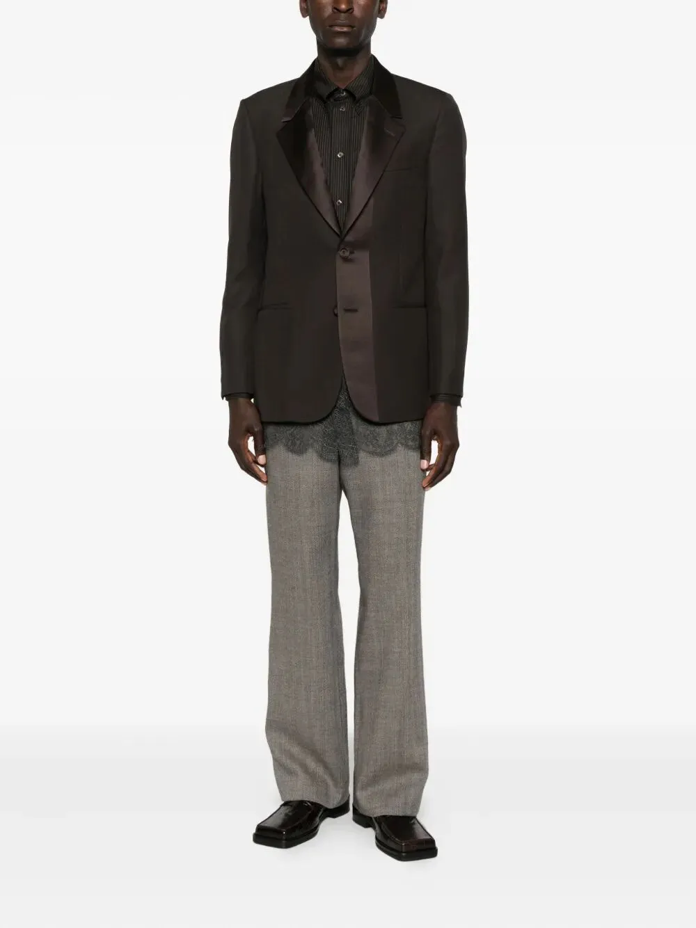 SINGLE-BREASTED WOOL CRÊPE TAILORED BLAZER sold by Lord & Taylor product image thumbnail 2