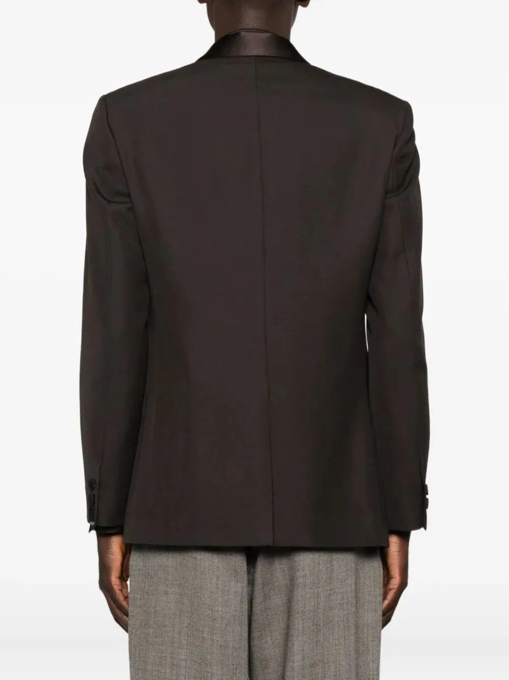 SINGLE-BREASTED WOOL CRÊPE TAILORED BLAZER sold by Lord & Taylor product image thumbnail 3