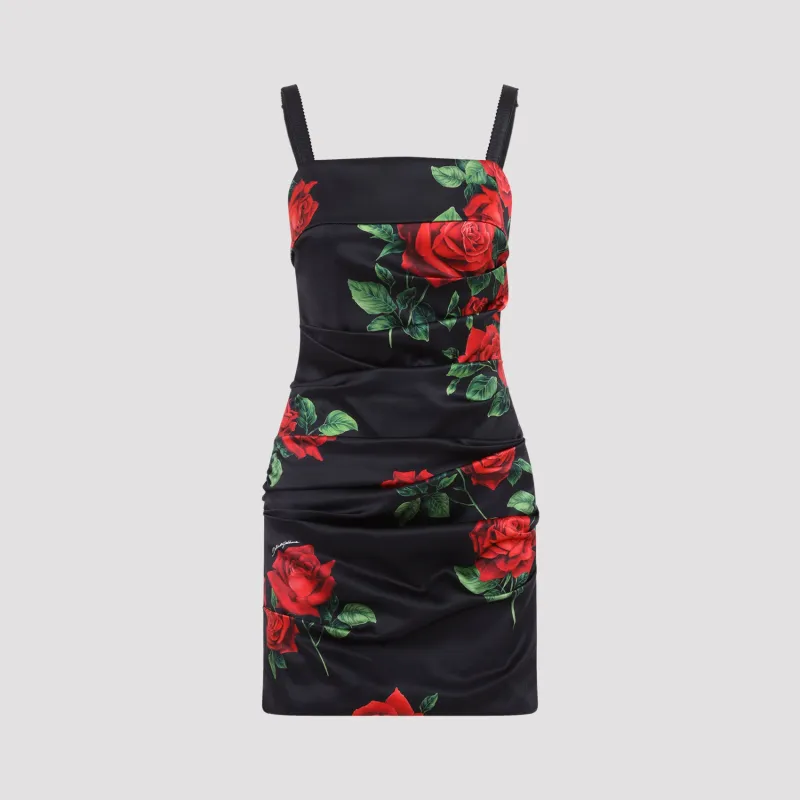 Dolce & Gabbana Rose Rosse Mini Dress made by Dolce & Gabanna