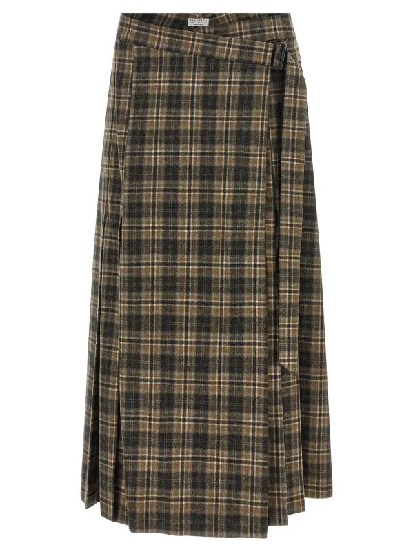 Tartan skirt made by Brunello Cucinelli