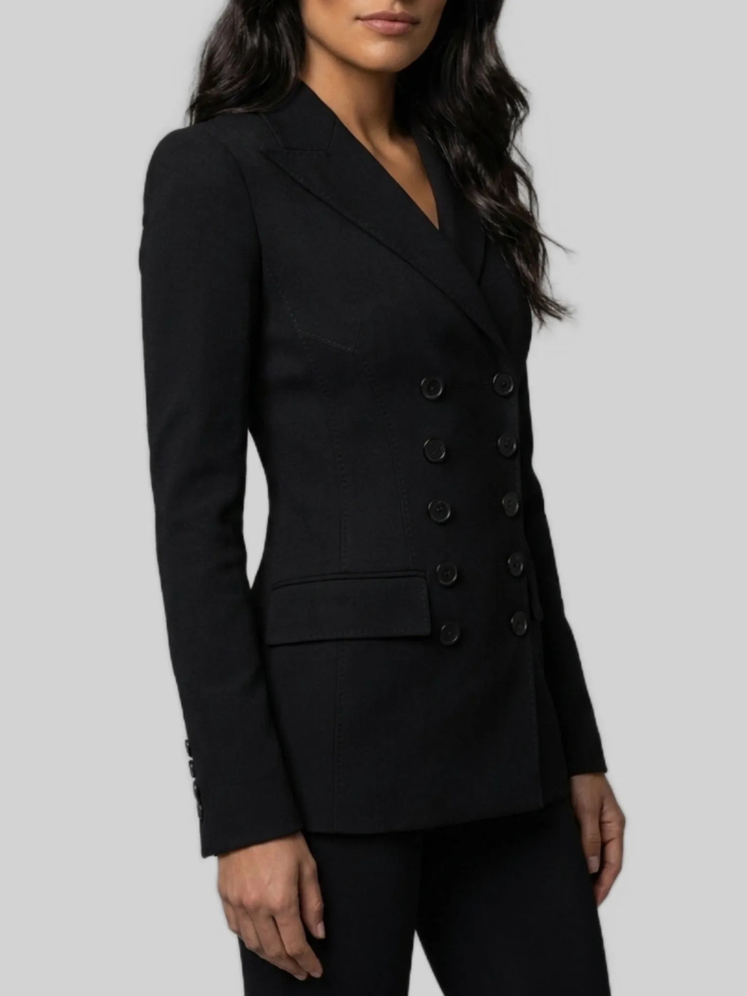 Double-breasted wool jacket sold by Lord & Taylor product image thumbnail 3