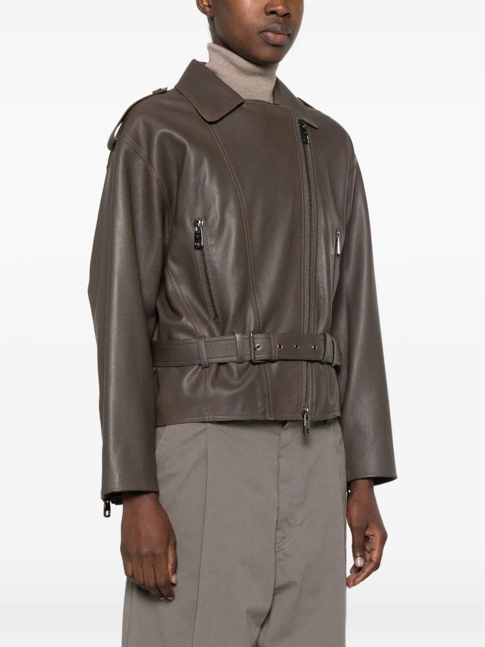 LEATHER JACKET sold by Lord & Taylor product image thumbnail 5