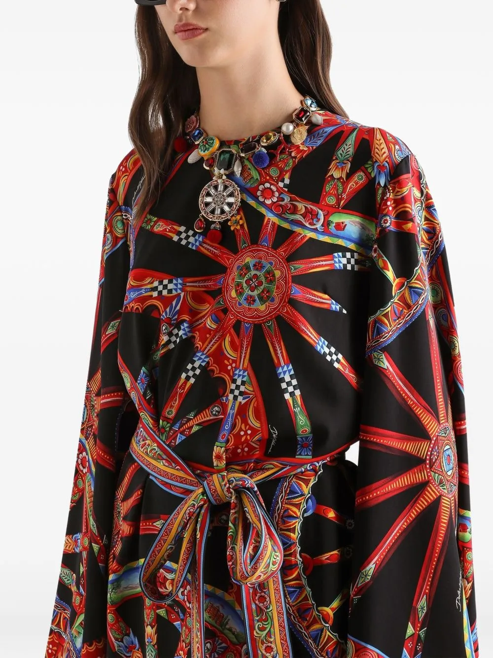 CARRETTI SILK PRINTED MINI DRESS sold by Lord & Taylor product image thumbnail 4