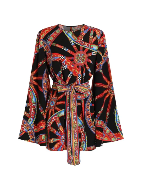 CARRETTI SILK PRINTED MINI DRESS made by Dolce & Gabanna