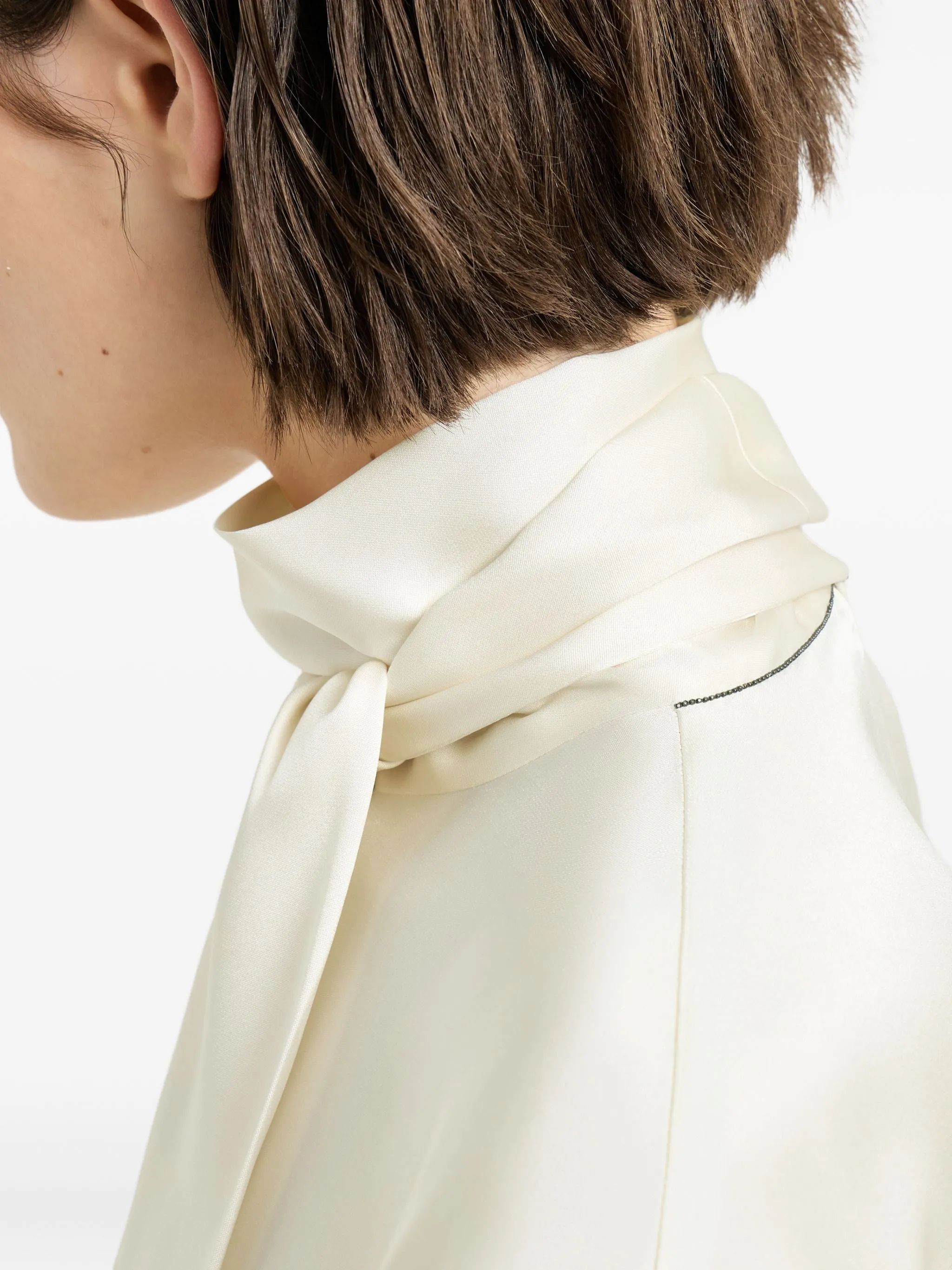 SHORT SLEEVES SILKY BLOUSE sold by Lord & Taylor product image thumbnail 4