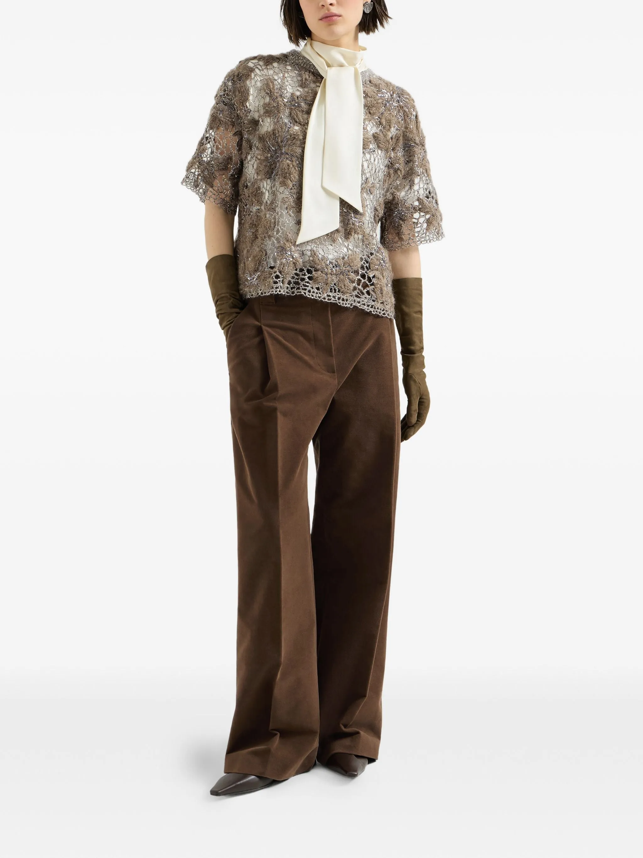 SHORT SLEEVES SILKY BLOUSE sold by Lord & Taylor product image thumbnail 3