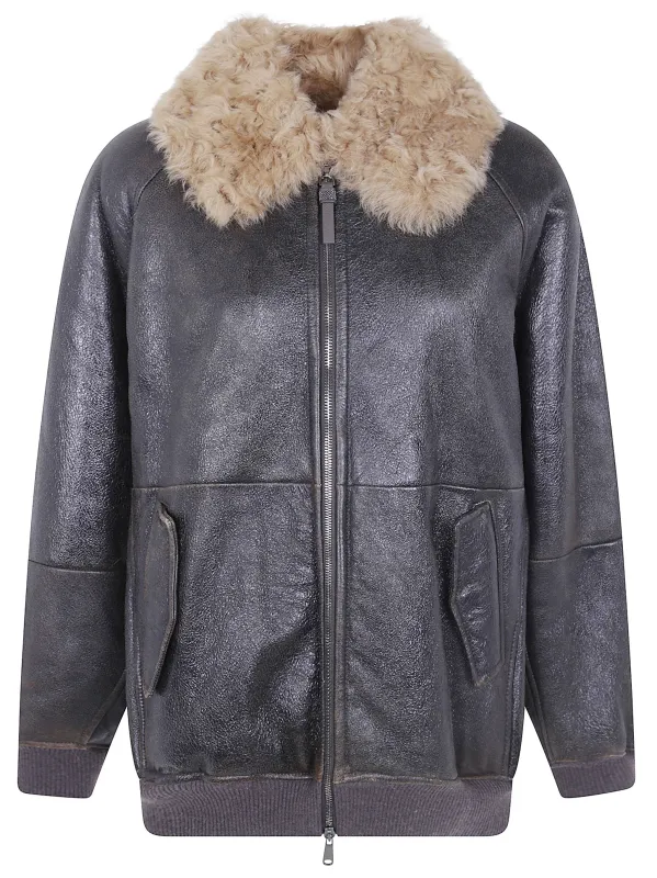 SHEARLING FUR JACKET made by Brunello Cucinelli