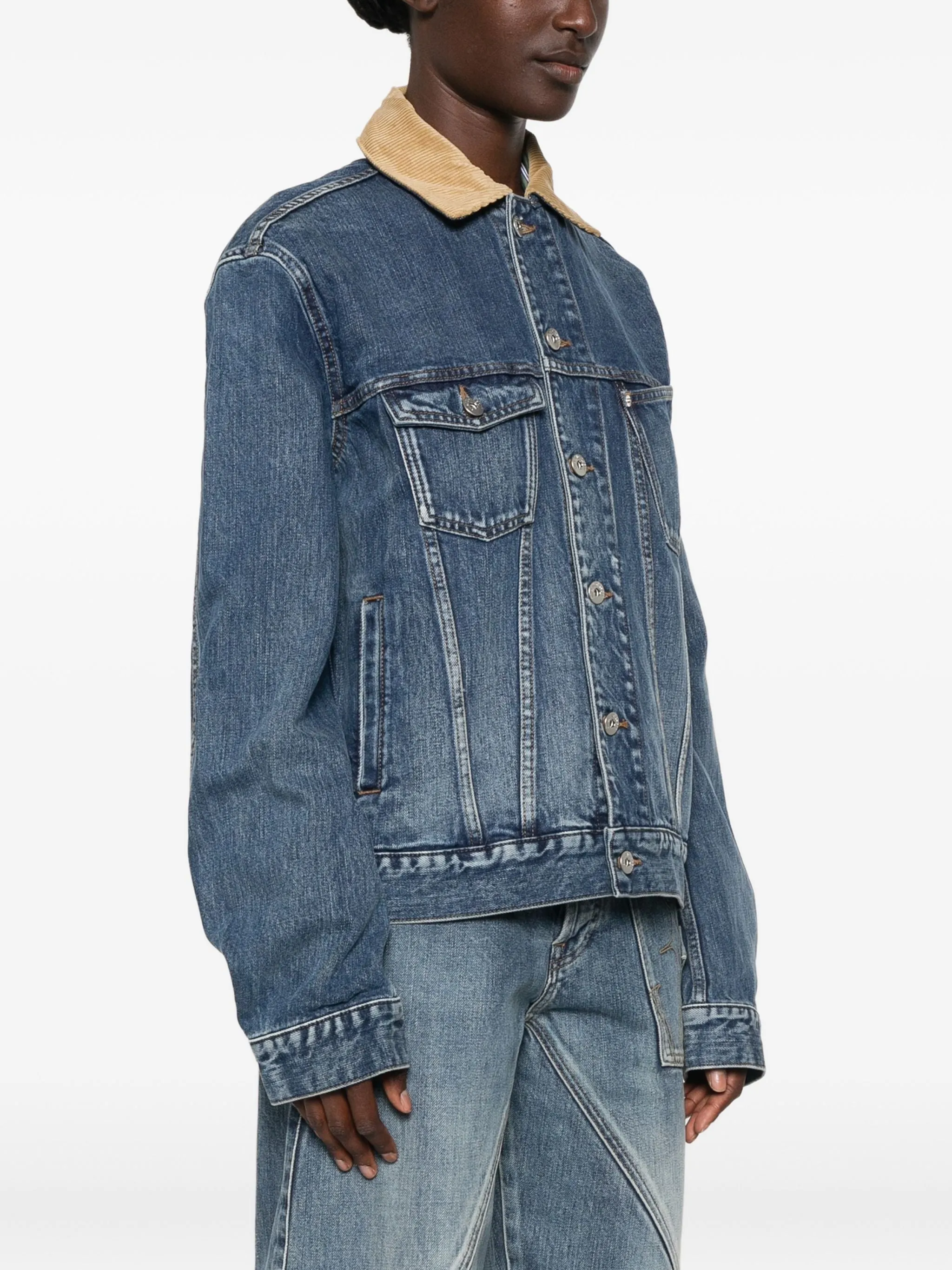 CORDUROY-COLLAR DENIM JACKET sold by Lord & Taylor product image thumbnail 4