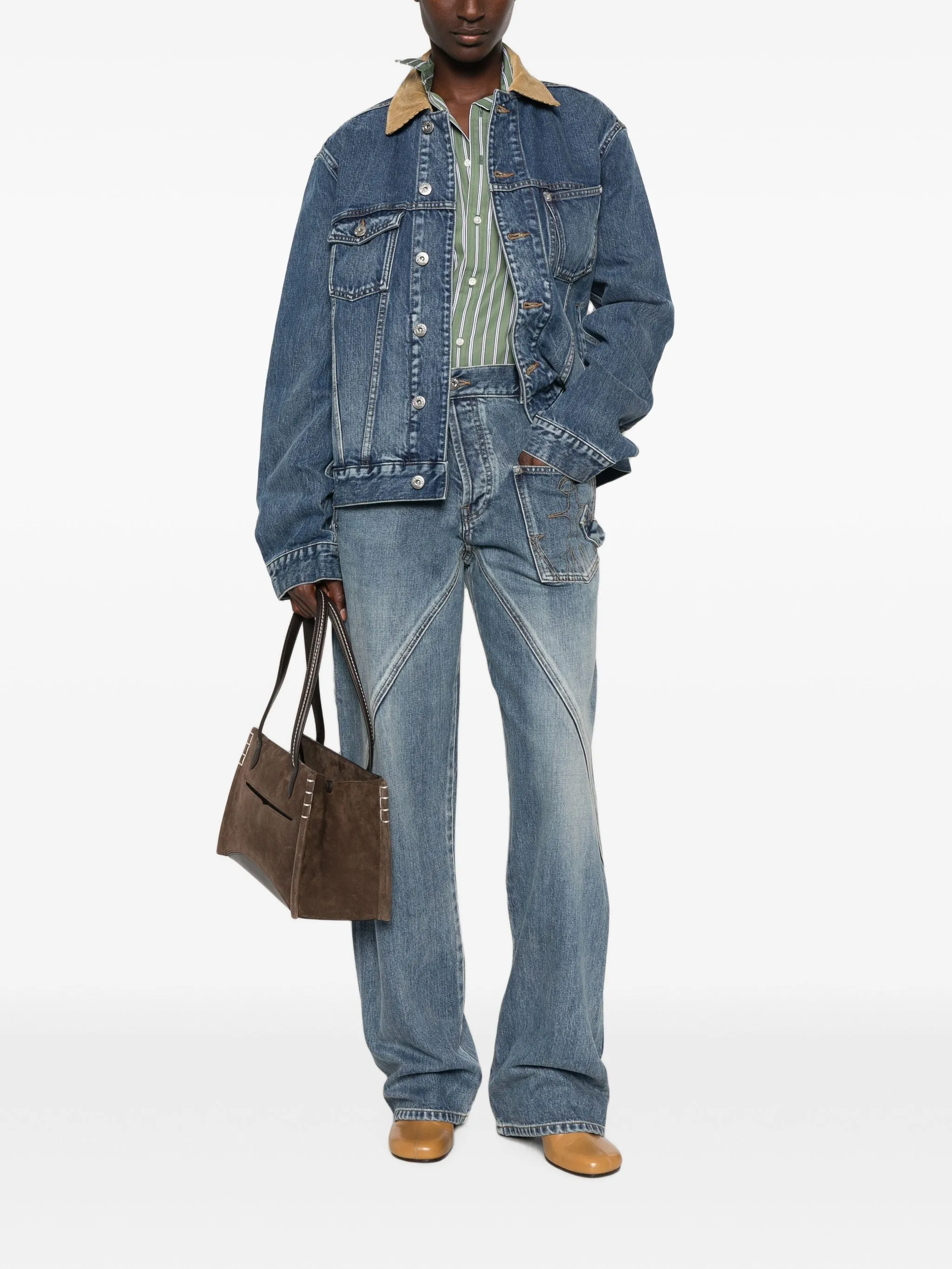 CORDUROY-COLLAR DENIM JACKET sold by Lord & Taylor product image thumbnail 2