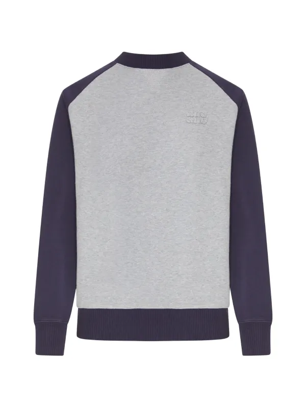 RAGLAN-SLEEVE LOGO-EMBROIDERED SWEATSHIRT made by Miu Miu