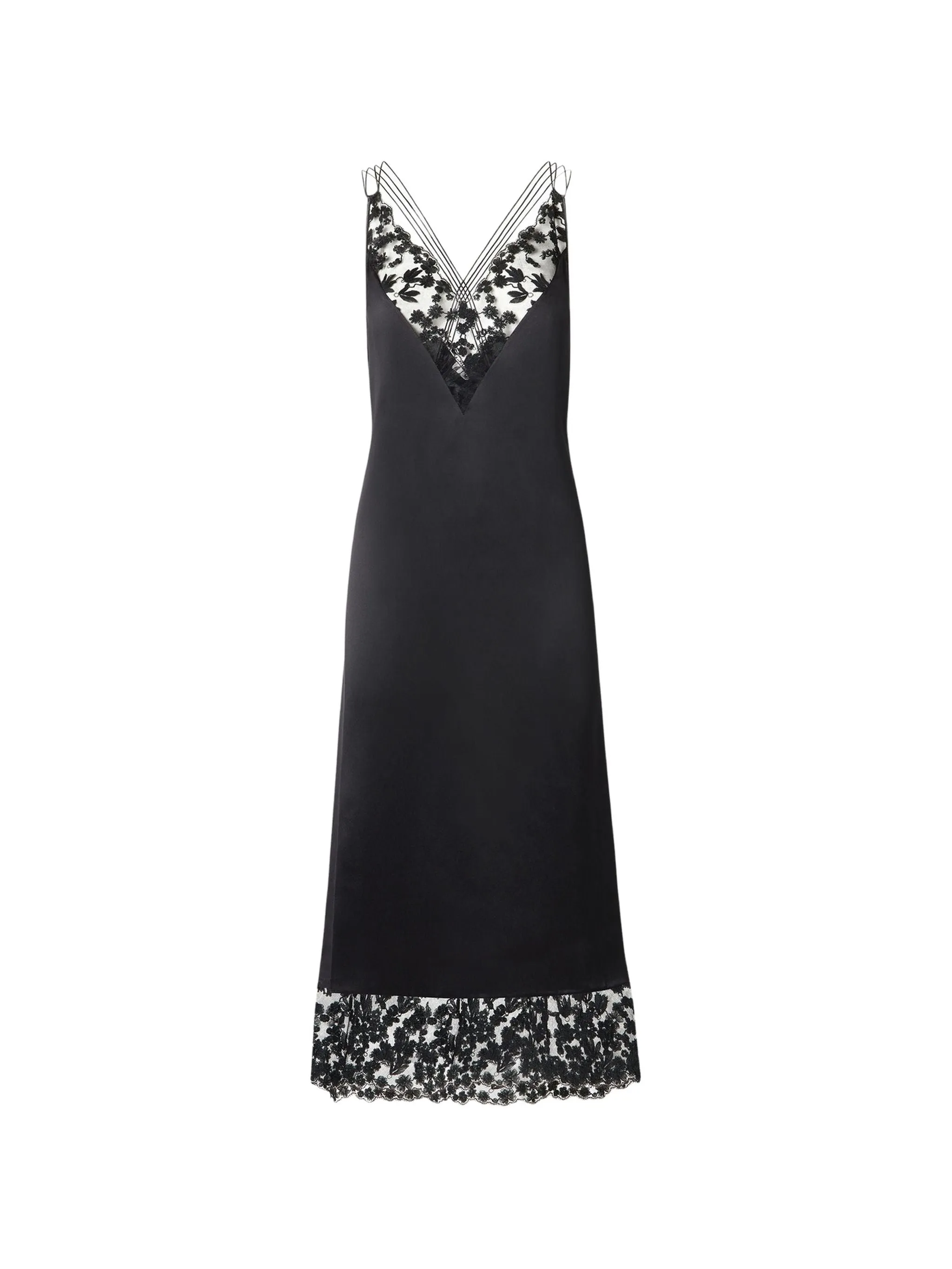 BLACK SILK AND LACE DRESS sold by Lord & Taylor