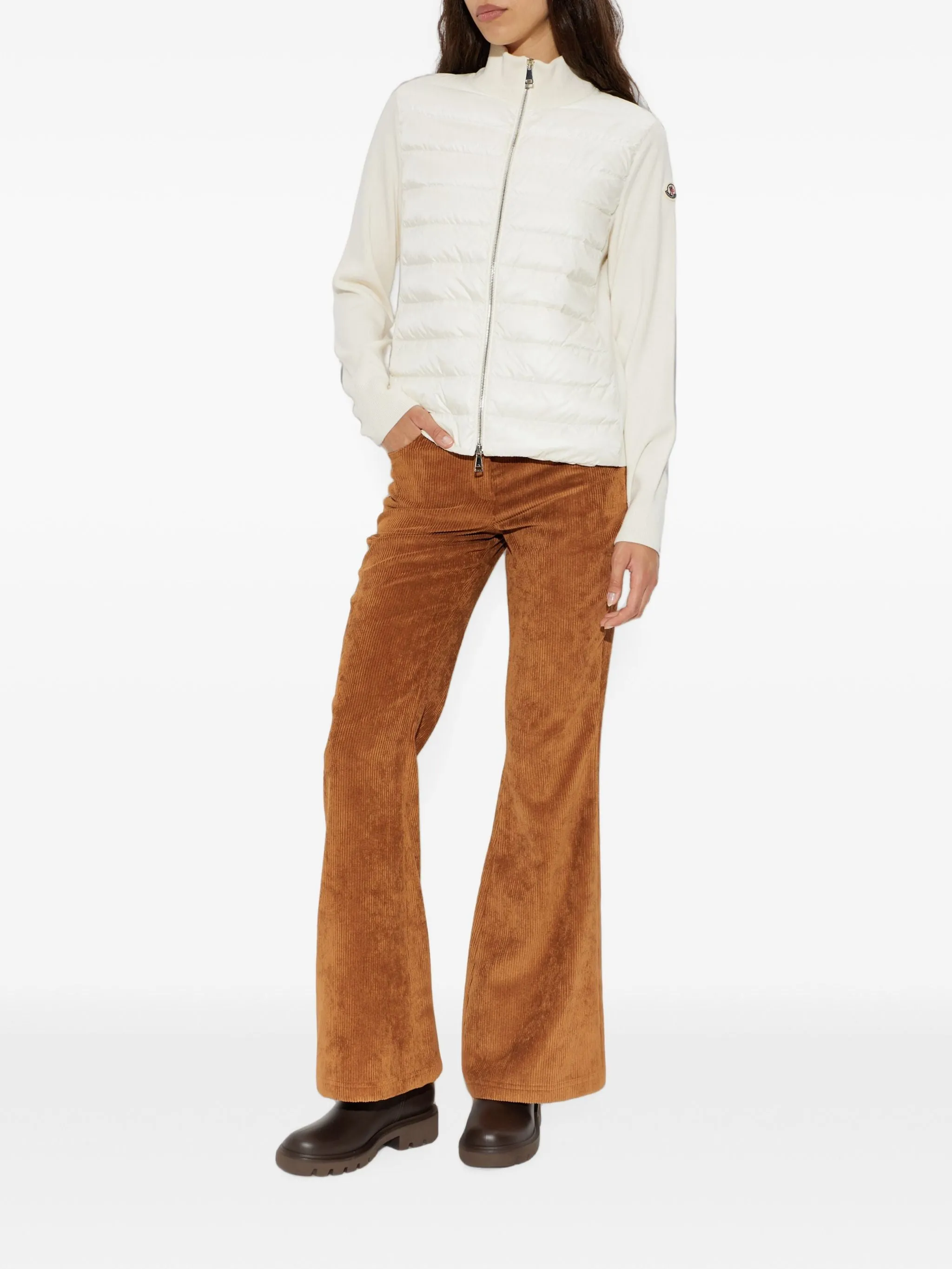 PADDED-FRONT ZIP-UP CARDIGAN sold by Lord & Taylor product image thumbnail 4
