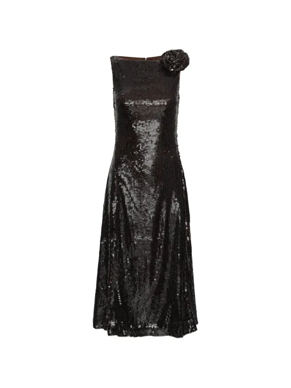 SEQUINS MIDI FLARED DRESS made by ROTATE Birger Christensen
