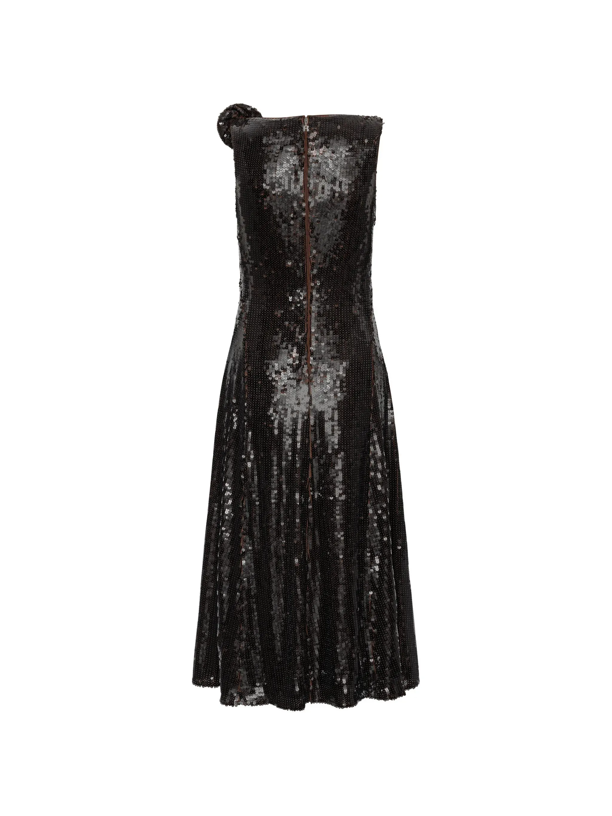 SEQUINS MIDI FLARED DRESS sold by Lord & Taylor product image thumbnail 5