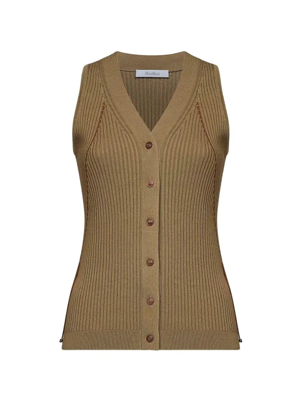 FIORIRE VEST IN COTTON AND VISCOSE YARN made by MaxMara