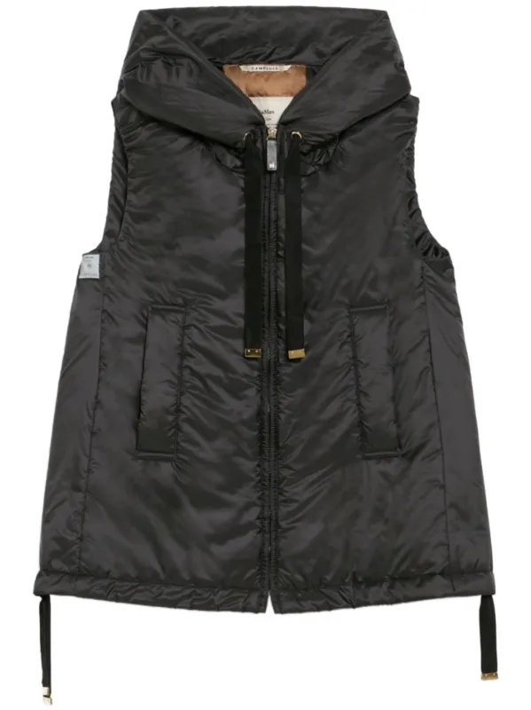GREENGO PADDED VEST WITH RAINPROOF CANVAS HOOD made by MaxMara