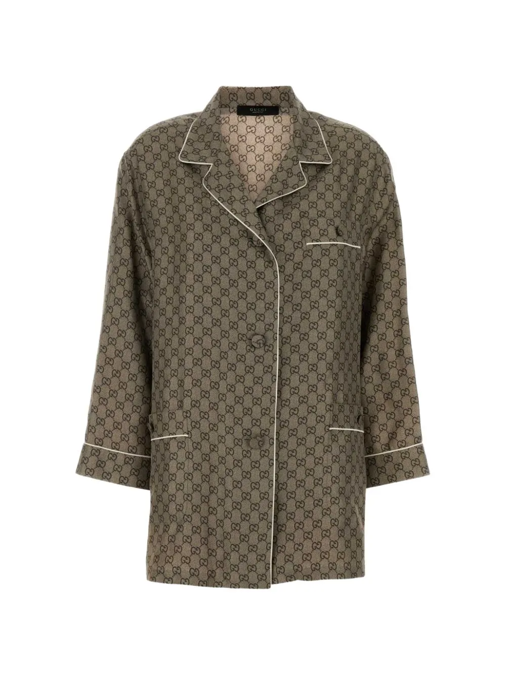 PRINTED SILK TWILL SHIRT sold by Lord & Taylor