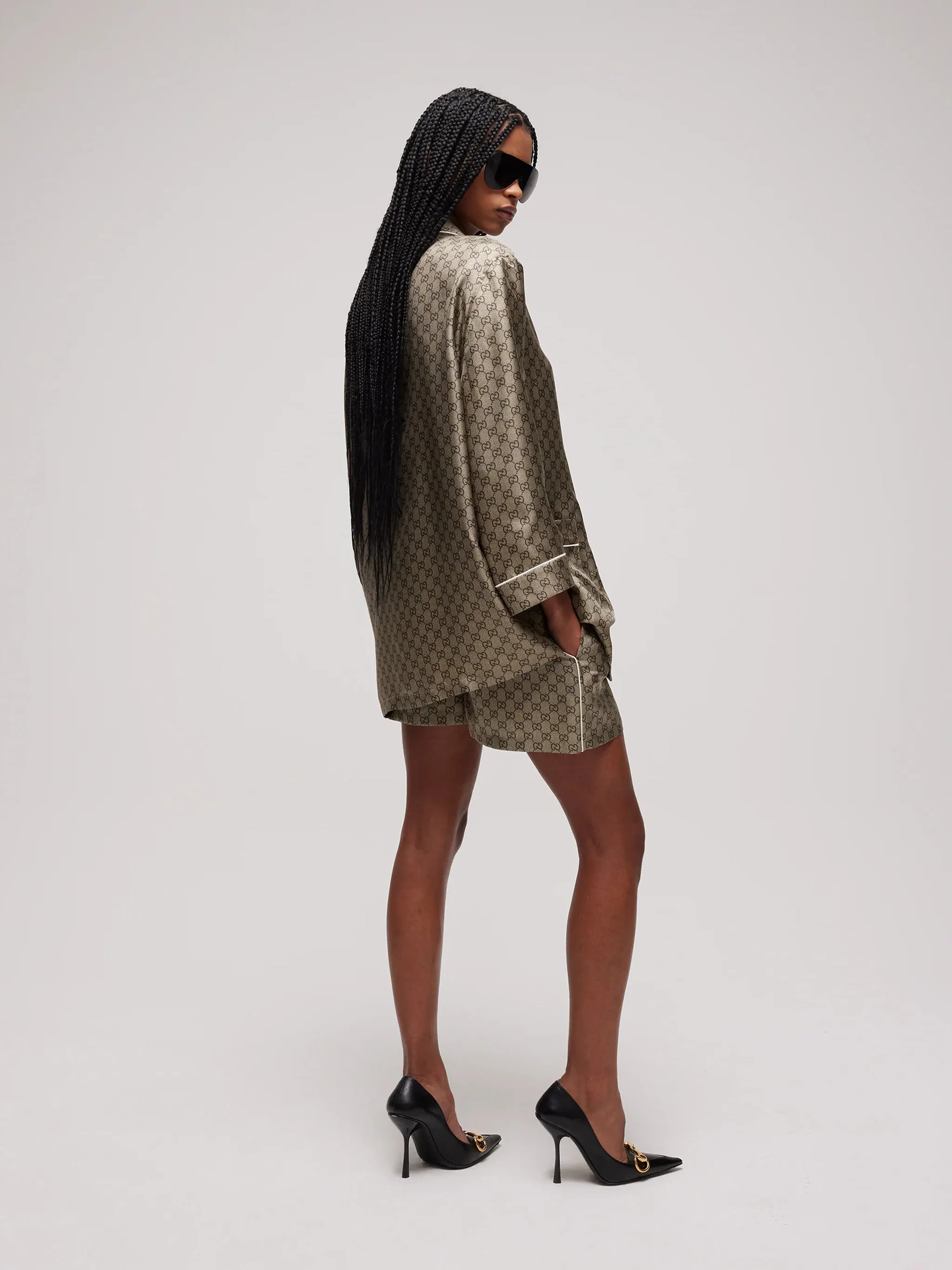 PRINTED SILK TWILL SHIRT sold by Lord & Taylor product image thumbnail 3