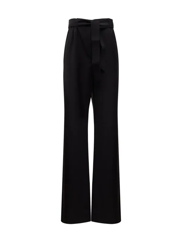 EDITTO WOOL TROUSERS WITH BELT made by MaxMara