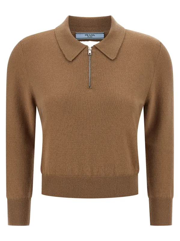 Wool polo shirt made by Prada