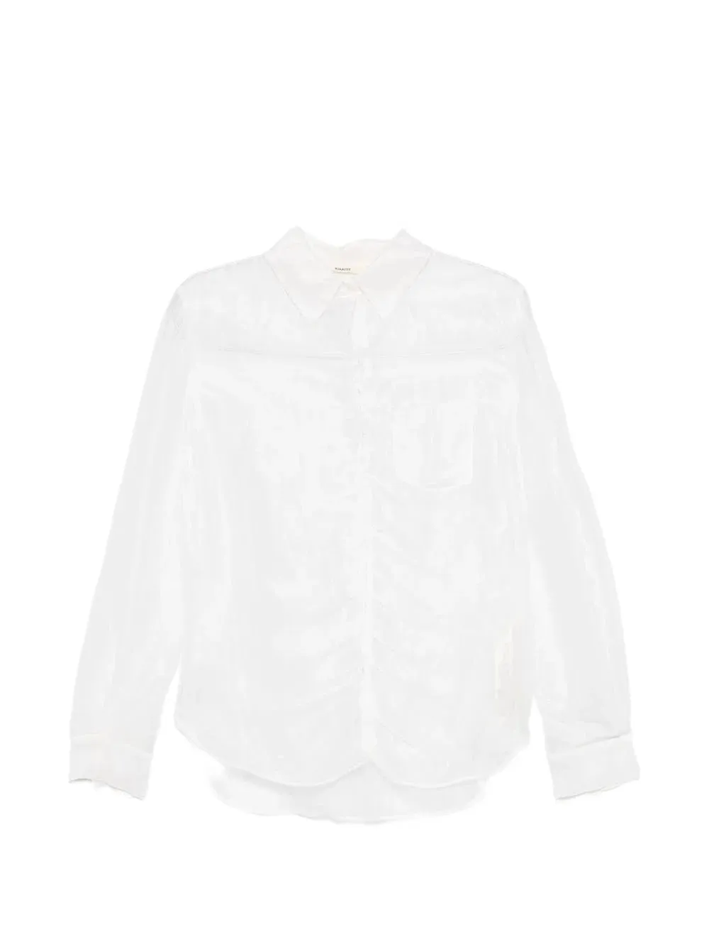 ALLIE CHALK RUFFLED SHIRT sold by Lord & Taylor