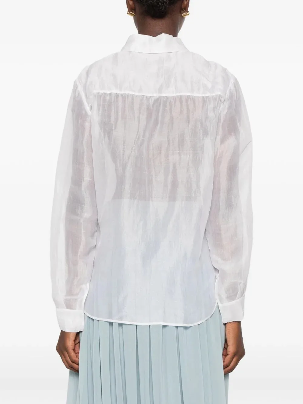 ALLIE CHALK RUFFLED SHIRT sold by Lord & Taylor product image thumbnail 3