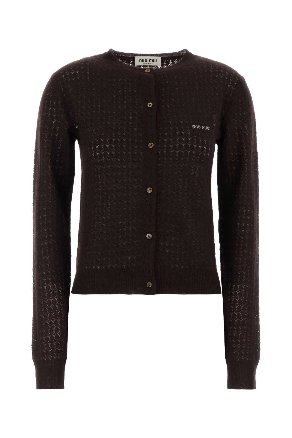 DARK BROWN CASHMERE BLEND CARDIGAN sold by Lord & Taylor