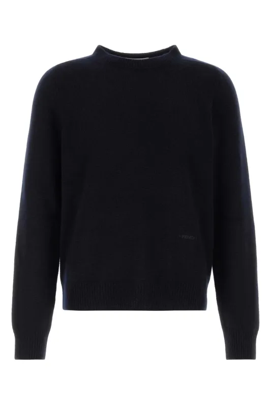 NAVY BLUE CASHMERE SWEATER made by Fendi