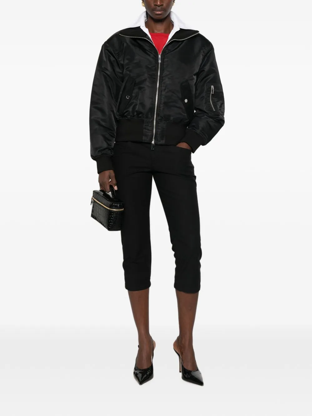 STORM NYLON CROPPED BOMBER JACKET sold by Lord & Taylor product image thumbnail 4