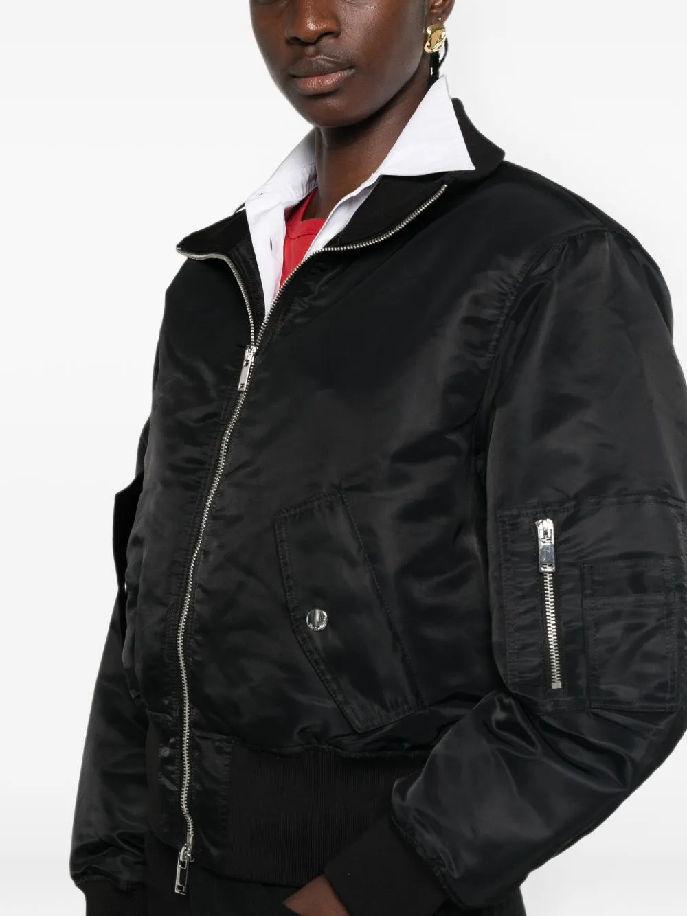 STORM NYLON CROPPED BOMBER JACKET sold by Lord & Taylor product image thumbnail 2